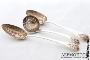 Десертный сервировочный набор. Серебро 925. Англия