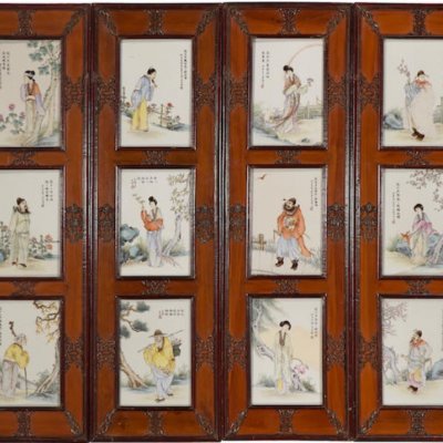 Антикварные фарфоровые пласты (картины) для изысканных интерьеров