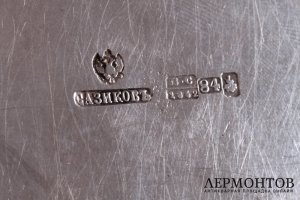 Чайная пара. Игнатий Сазиков. 1862 год. Серебро 84 пробы. Российская империя