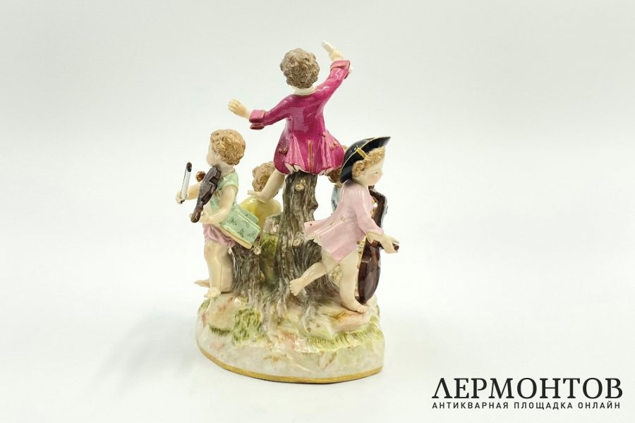 Статуэтка Музыканты. Германия, Meissen, кон. 19 - нач. 20 в. Фарфор.