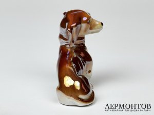 Статуэтка «Такса». Фарфор, Lippelsdorf, Тюрингия, Германия, 1950–1970 годы