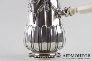 Шоколадник в стиле ампир. E. Prost. Серебро 950 пробы. Франция, нач. XX в.