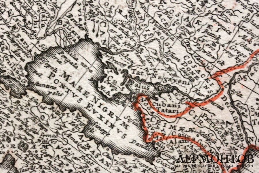 Карта. Азия. Российская империя, Хоманн. 1744 год.