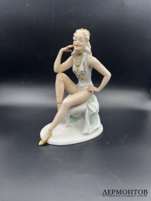 Статуэтка «Балерина». Фарфор, роспись, Unterweissbach, Германия, 1950–1960-е годы