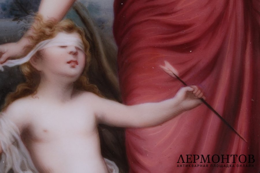Пласт Амур и Венера. Фарфор, живопись. Австрия, кон. XIX-нач.XX вв.