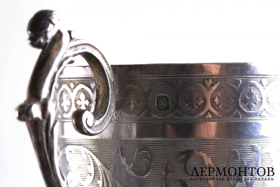 Кофейная пара в стиле ампир. Paillard Freres. Серебро 950 пробы. Франция