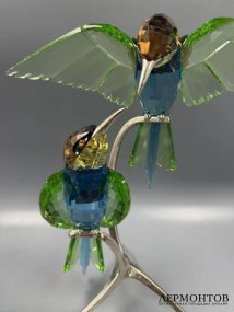 Скульптура «Пчелоеды» из коллекции «Crystal Paradise». Кристаллы, металл, Swarovski, дизайнер Heinz Tabertshofer, Австрия