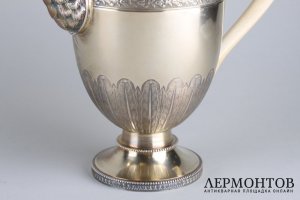 Кофейник в стиле ампир. Серебро 950 пробы. Франция.