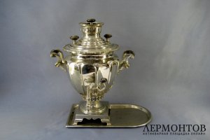 Самовар. Томпак, никелирование. Российская Империя, фабрика В. Д. Салищева.