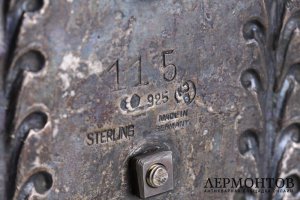 Ханукия с масляными светильниками. Серебро 925 пробы. Германия.