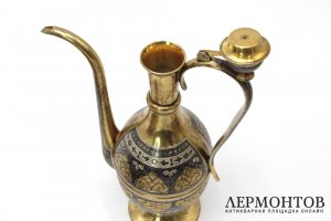 Ликерный набор, набор для крепких напитков. Серебро, чернь. Россия, Кубачи, 1980-90е