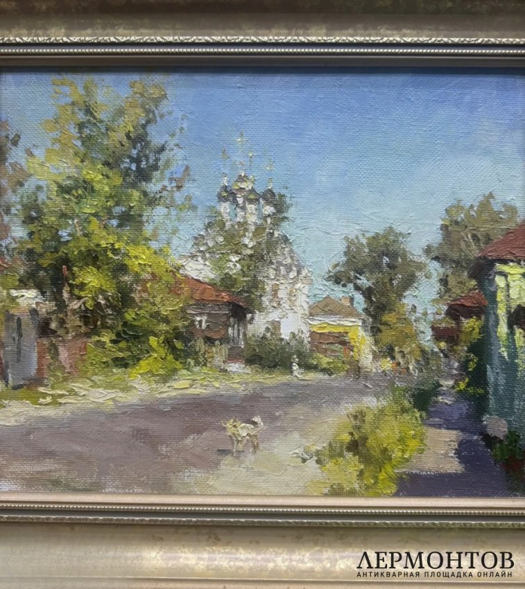 Картина «Посадская улица» (Коломна). Холст, масло, И. Комаровский, 1996 год