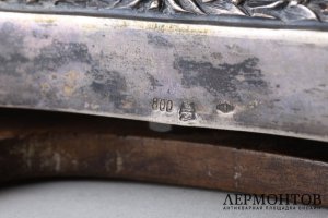 Настольное зеркало. Серебро 800 пробы. Италия, 1934-44 годы.