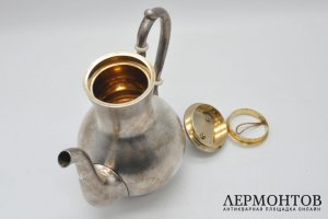 Чайник заварочный. Серебро 84 пробы. Российская империя, Овчинников, 1893 год.