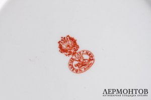 Тарелки десертные, 2 шт. Фарфор, роспись. Гарднер, Российская империя, XIX в.
