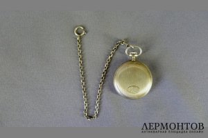 Карманные часы с цепочкой. Серебро 800. Франция, часовая мануфактура LIP. 