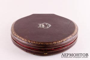 Набор для мороженого. Птицы. Серебро 800, золочение. Франция, кон. XIX в.