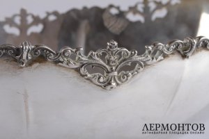 Ваза для фруктов на ножке. Серебро 800. Италия