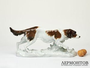 Статуэтка «Сеттер». Фарфор, Karl Ens, Германия, 1919–1940 годы