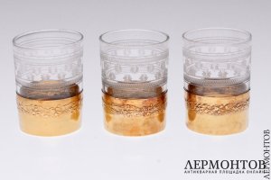 Ликерный набор Ravinet et Baccarat. Серебро 950. Франция