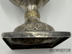 Кубок натуралия из кокоса За здравие Царя. Россия, 18 век. Серебро 84 пробы.