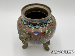 Курительница. Китай, 19 век. Эмаль клуазоне.
