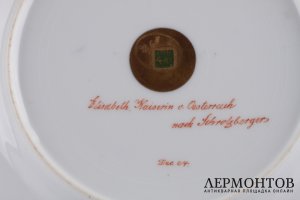 Тарелка с портретом. Elisabeth Kaiserin. Германия. Хутченройтер, 1864 г.