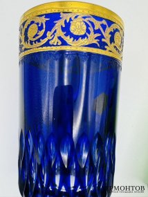 Стакан «Thistle Gold». Цветной хрусталь, Saint-Louis, Франция