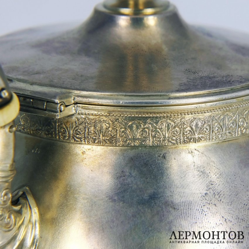 Кофейный набор: кофейник с сахарницей. Серебро 84. Российская империя