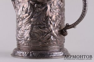 Кувшин в барочном стиле. Серебро 875 пробы. Швейцария, Bossard.