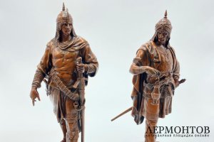 Парные скульптуры Воины. Франция, Париж, посл. тр. 19 в., E. Picault. Бронза, патина.