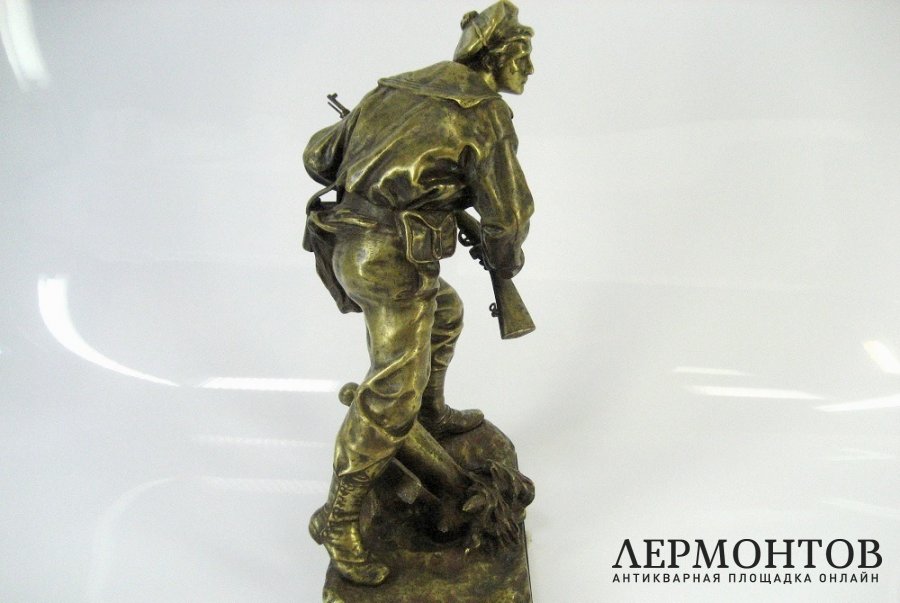 Кабинетная бронза. Морской пехотинец. Франция, вторая половина XIX века.