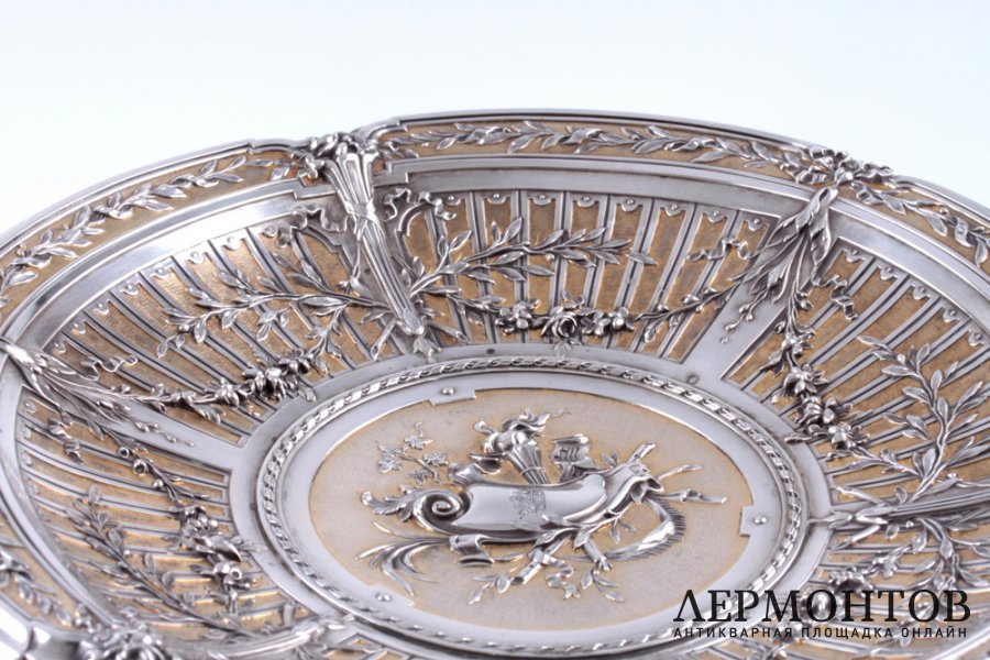 Блюдо в стиле Empire. Серебро 950. Франция