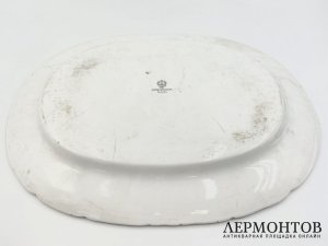 Большое блюдо Птицы. Россия, Гарднер, 1870-80-е гг. Фаянс, печать.