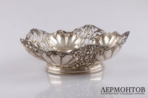 Ваза ажурная. Серебро 875 пробы. Европа
