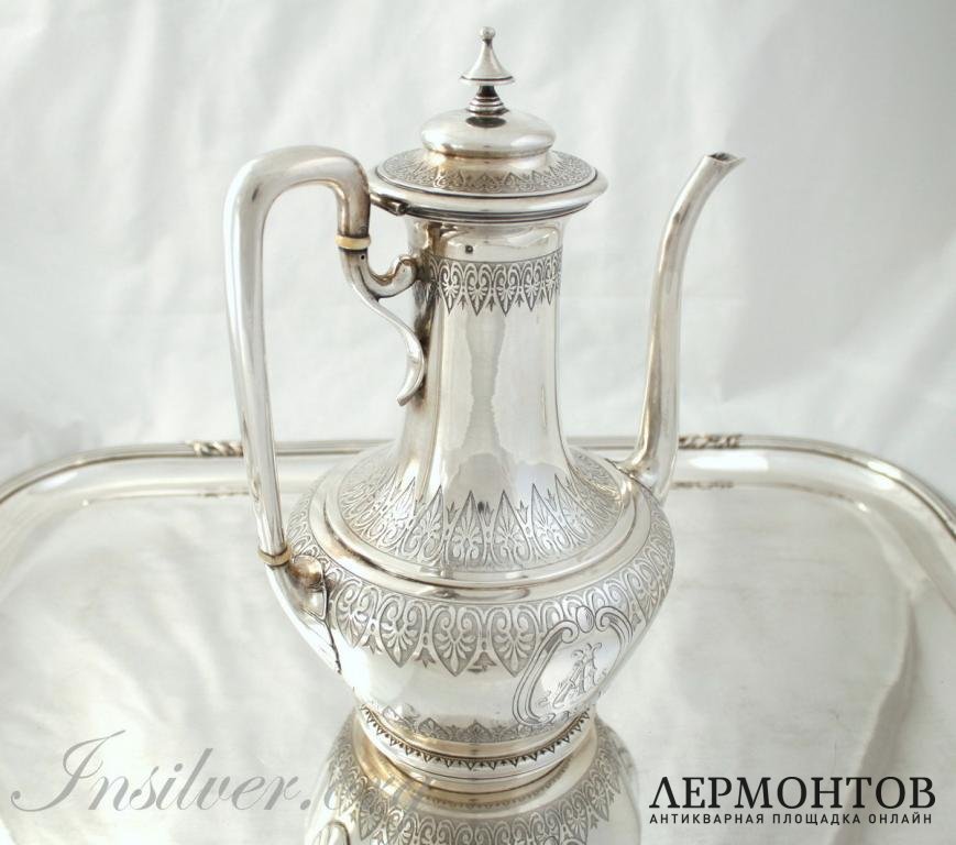 Кофейник Hugo. Серебро 950. Франция 