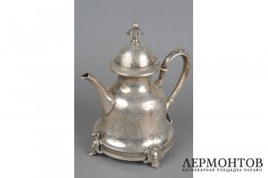 Чайный-кофейный сервиз. Австрия, конец 19 века. Серебро 950 пробы.