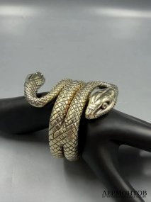 Браслет «Двухголовая змея». Серебро 925 пробы, Tom Ford