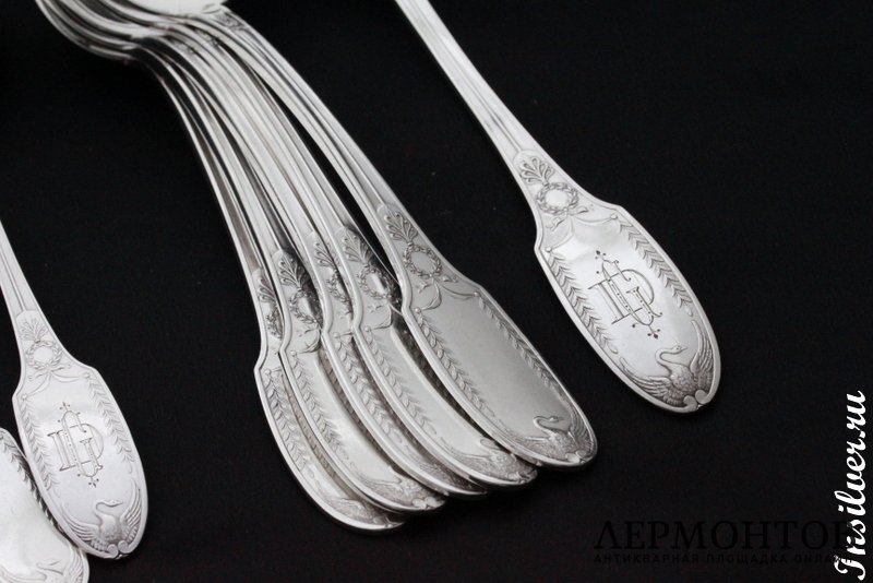Столовый сервиз Puiforcat. Серебро 950 пробы. Франция