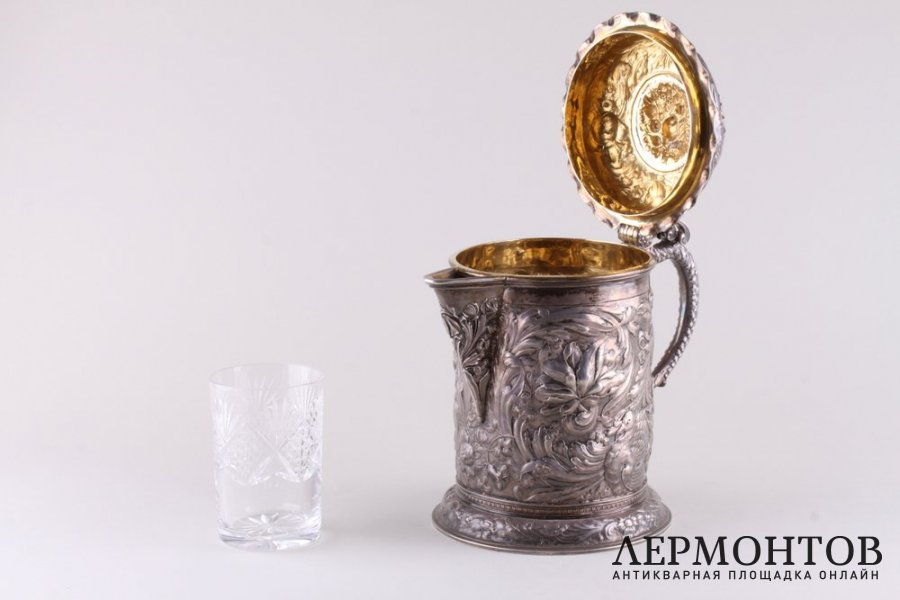 Кувшин в барочном стиле. Серебро 875 пробы. Швейцария, Bossard.