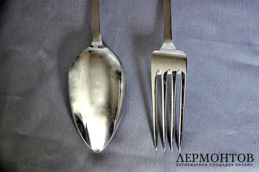 Сервировочная пара Werner. Серебро 84. Российская империя