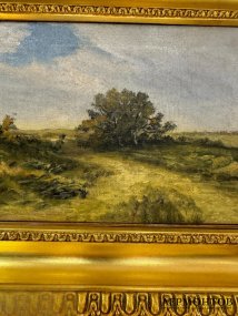 Картина «Летний пейзаж». Холст, масло, Е. Чепцов, Россия, начало 20 века