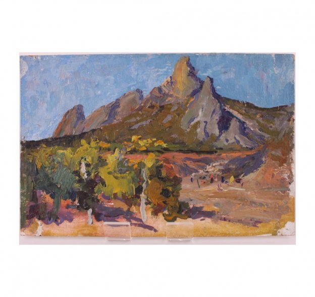 Картина из серии Крымские зарисовки. N9. Чурсин К.Н. Картон, масло. XX в.