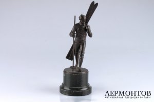Скульптура Лыжник. Франция, Париж, 1930-е гг. Бронза. 