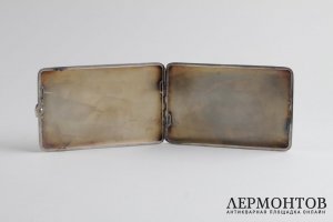 Портсигар в классическом стиле. Серебро 800 пробы. Франция, XIX век.