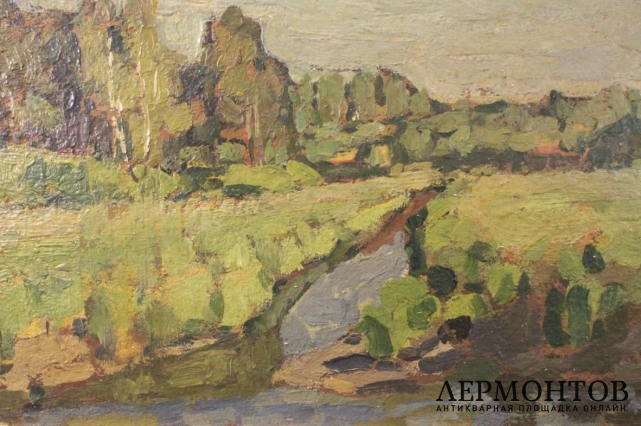 Картина Петровичев П.И. Ручей в лесу.