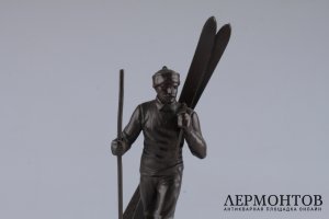 Скульптура Лыжник. Франция, Париж, 1930-е гг. Бронза. 