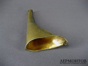 Рожок для кормления младенца. Серебро 84 пробы, золочение.  Российская Империя.
