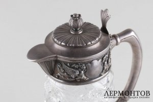 Кувшин для прохладительных напитков. Россия, фабрика В.И. Морозова. Серебро 84 пробы.