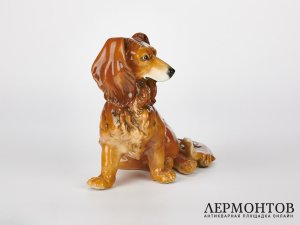Статуэтка «Такса». Фарфор, Karl Ens, Германия, 1950–1960 годы